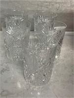 5 Vintage crystal glasses