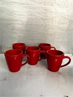 5 pottery barn rug mugs
