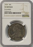 1834 Capped Bust 50C NGC VF-Details