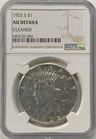 1925-S Peace Silver Dollar NGC AU-Details