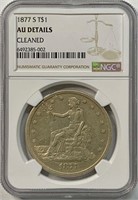 1877-S US Silver Trade Dollar AU-Details