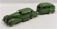 Original Green Wyandotte Lassalle Car w/ Trailer