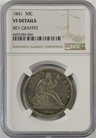 1841 Seated Liberty 50C NGC VF-Details