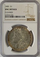 1883 Morgan Silver Dollar NGC UNC-Details