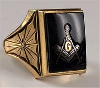 Masonic Gold Signet Ring