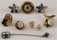 Masonic Jewelry (9) Pr of Eastern Star .