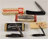 Pocket Knives, (4) Camillus #864, Buck Lancer