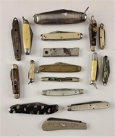 Pocket Knives (17) Assorted size and condition.