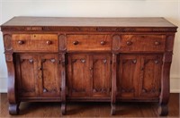 Grand Flamed Maple Server / Sideboard / Buffet