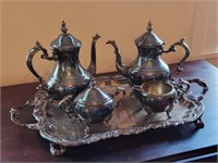 Vintage Rogers Silver Plate Service Set & Tray