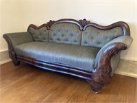 Antique Victorian Carved Mahogany Sofa