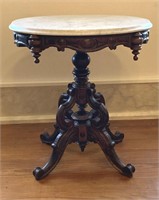 Victorian Marble Top Lamp Table