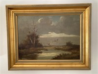 Original Oil on Canvas of Ducks by W. Beuken