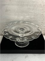 Indiana Glass Tear Drop - Clear Footed Cake Stand