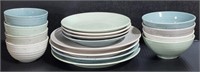 (BK) Sango Dish Set Dinner Plates 8" & 10.75" D &