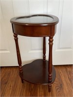Heart Shaped Table with Display Case Top