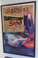 Framed "Daytona 500 The Movie" poster. Measures