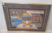 Framed and matted GM and UAW picture. Signed and