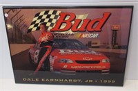 Epoxied poster of Dale Earnhardt Jr. 1999 Bud.