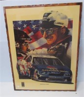 Epoxied poster of Dale Earnhardt "American