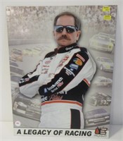 Dale Earnhardt "A Legacy of Racing" tin sign.