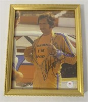 Dale Earnhardt framed and signed picture.