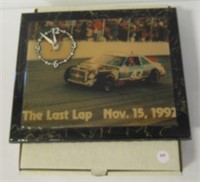 "The Last Lap" Picture wall clock. Measures 9