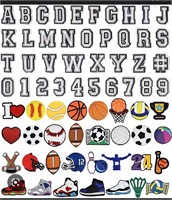 letter Numbers and Sport Charms for Shoes