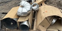 Pallet lot of miscellaneous galvanized ductwork