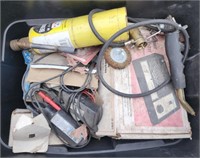 Tote with Engine analyzer Bits Clamps & Much