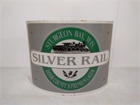 SSP Silver Rail Curved Corner Beer Sign