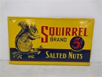 SST Squirrel Brand Salted Nuts Sign Imbossed
