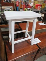 SOLID WOOD WHITE PAINTED STOOL