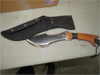 13.5" L CUSTOM FIXED BLADE KNIFE W/ SHEATH