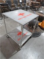 ZENITH PARTS TUBE AND ACC. 2 TIER METAL ROLL CART