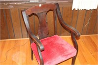 Vintage Wood/Cushion Chair