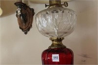 Table Lamp w/ Ruby Red Base