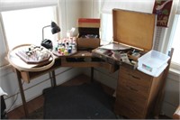 Sewing Desk & Contents