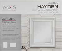 (BK) MCS Hayden Rectangular Mirror Framed 22" x