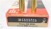 Federal & Fusion 7mm-08 Rem Ammo, 45 rounds