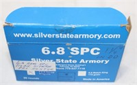 Silver State Armory 6.8 SPC Ammo, 50 rounds