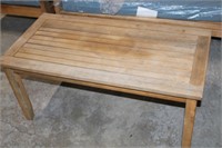 Wooden Patio Lounger, 2 Chairs & Coffee Table