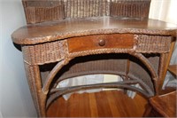 Wood & Wicker Desk