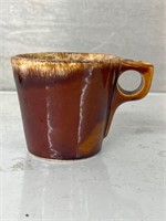 Vintage Mid Century HULL Brown Drip Mug