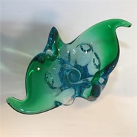 CHALET GLASS CENTREPIECE GREEN / BLUE BOWL CANADA