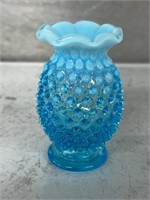Vintage Fenton Blue Opalescent Miniature Hobnail