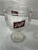 Schlitz Beer Glass Mug Thumbprint 1970's