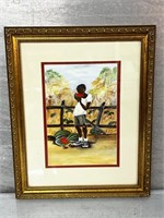 Annie Lee black Americana framed art