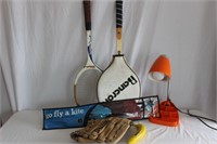 2 Tennis Rackets, SPALDING Pro Glove, Kite+++