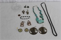 Whimsical Costume Jewelry, Abalone & Turquoise+++